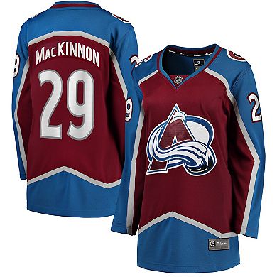 Women's Fanatics Nathan MacKinnon Maroon Colorado Avalanche Home Breakaway Jersey