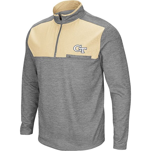 Crable Mens NCAA Quarter Zip with Contrast Panel 
