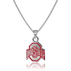 Dayna Designs Ohio State Buckeyes Enamel Pendant Necklace