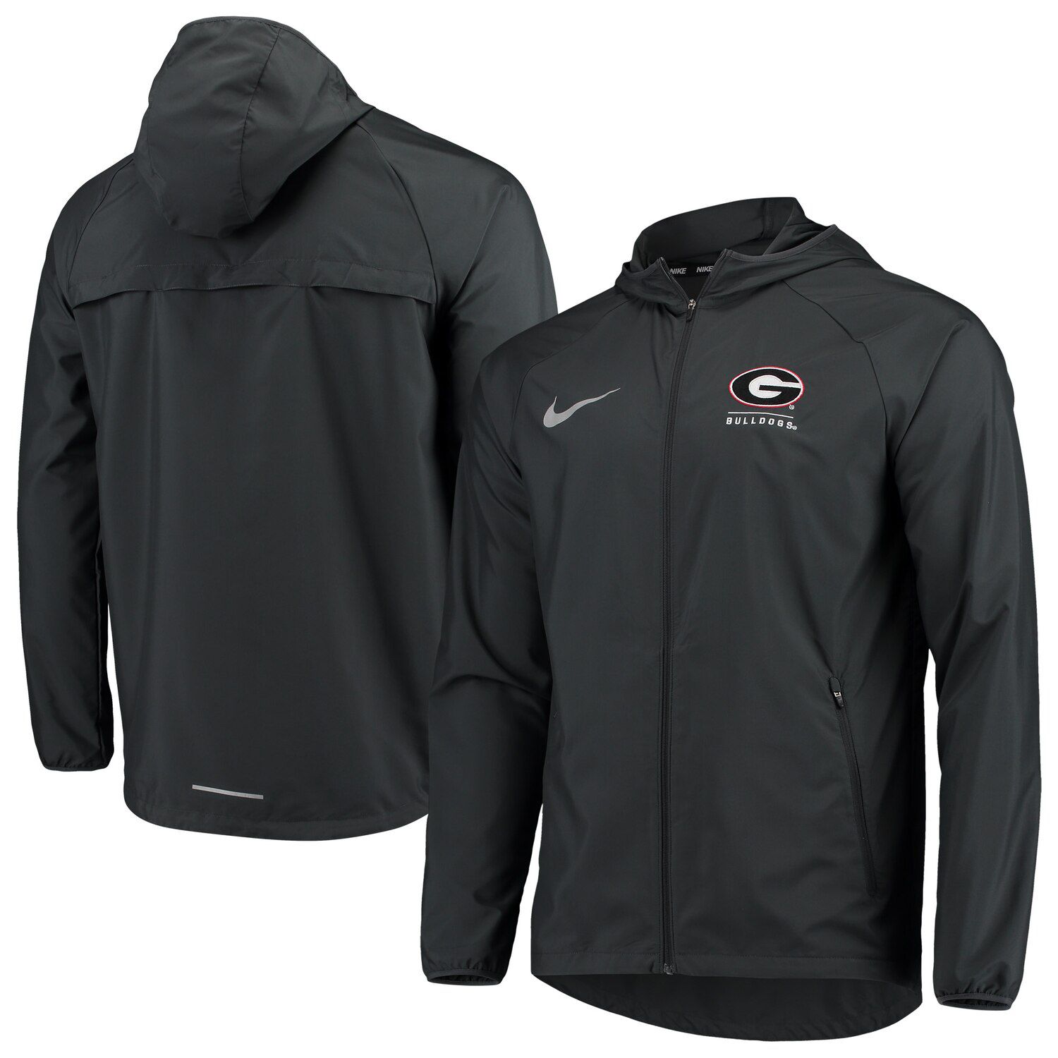 columbia men's georgia bulldogs grey ascender jacket