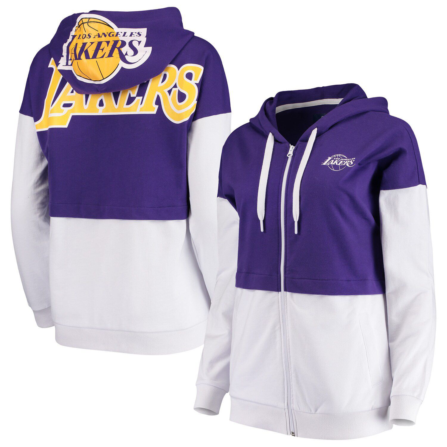 lakers zip hoodie