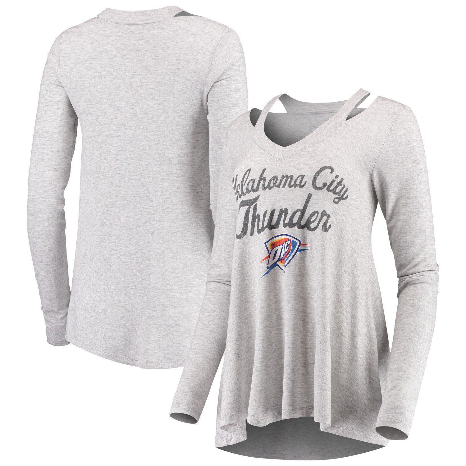 Women's Majestic Blue Oklahoma City Thunder The Main Thing T-Shirt