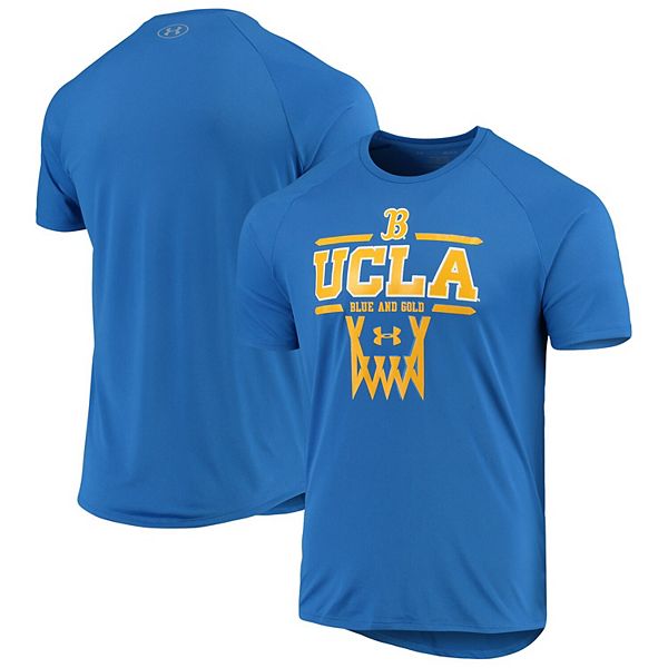 Men's Under Armour Blue UCLA Bruins Basketball On Court Warm Up Hoodie  Shooting T-Shirt