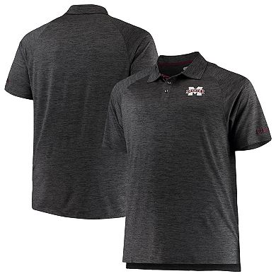 Men's Colosseum Black Mississippi State Bulldogs Big & Tall Down Swing Polo