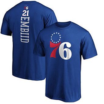Men's Fanatics Branded Joel Embiid Royal Philadelphia 76ers Playmaker Name & Number T-Shirt