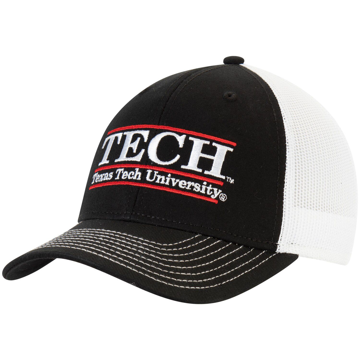 black and red raiders hat