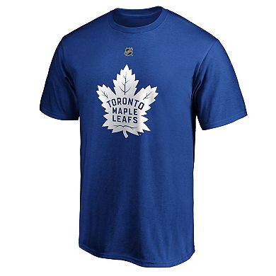Men's Fanatics Branded Mitchell Marner Blue Toronto Maple Leafs Team Authentic Stack Name & Number T-Shirt