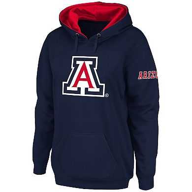 Women's Stadium Athletic Navy Arizona Wildcats Big Logo Pullover Hoodie