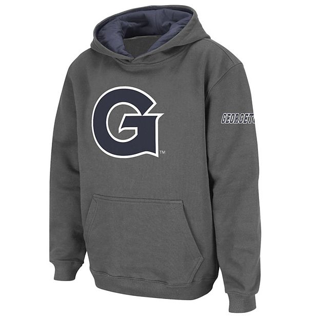 Youth Stadium Athletic Charcoal Georgetown Hoyas Big Logo Pullover