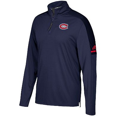 Men's adidas Navy Montreal Canadiens Authentic Pro Quarter-Zip Jacket