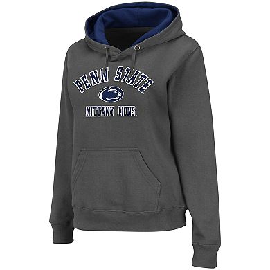 Women's Charcoal Penn State Nittany Lions Arch & Logo 2 Pullover Hoodie