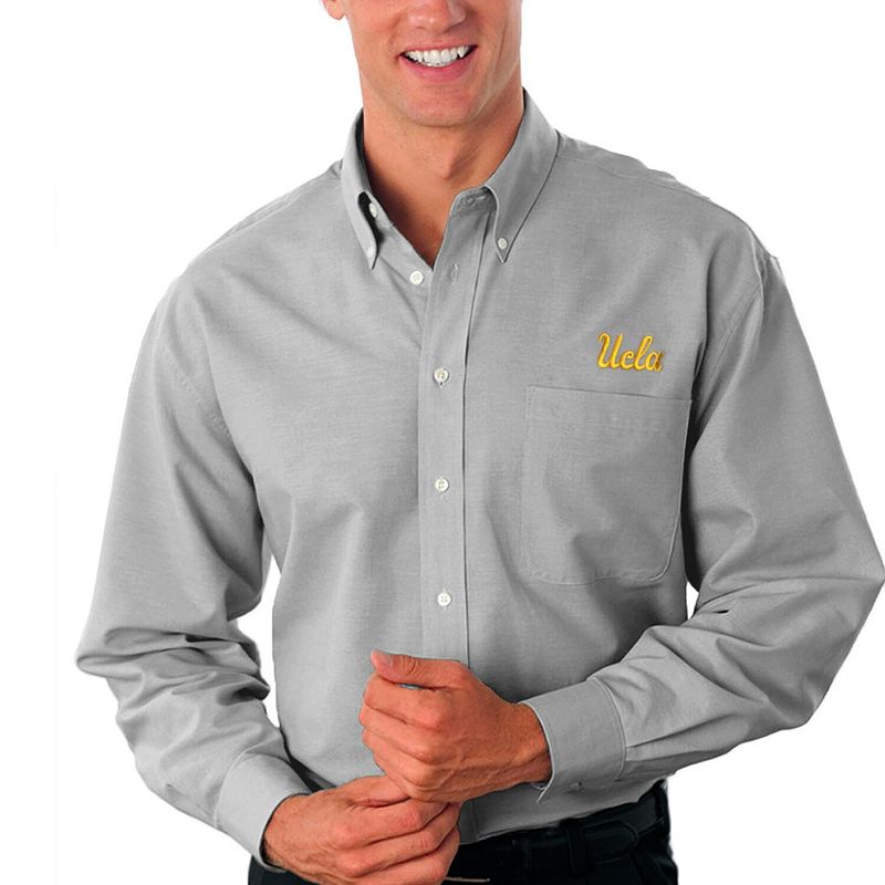 UPC 792102000209 product image for UCLA Bruins Velocity Oxford Shirt - Gray, Men's, Size: Large, Grey | upcitemdb.com