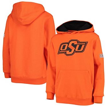 Youth Orange Oklahoma State Cowboys Big Logo Pullover Hoodie