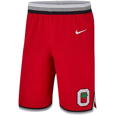 Men's Nike Scarlet Ohio State Buckeyes Retro Replica Basketball Shorts