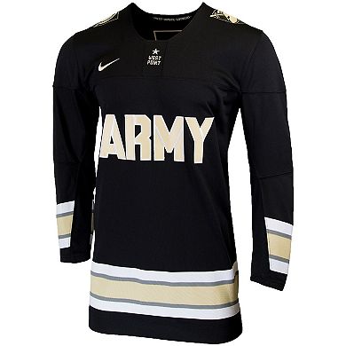 Men's Nike Black Army Black Knights Replica College Hockey Jersey