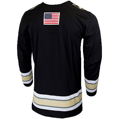 Men's Nike Black Army Black Knights Replica College Hockey Jersey