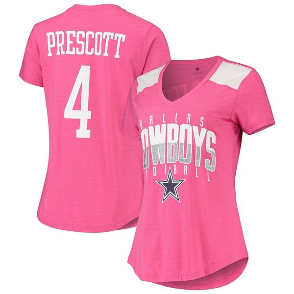 Dak Prescott #4 Dallas Cowboys Pink Women's Jersey Size Large