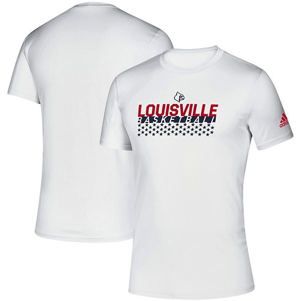 Adidas Louisville Cardinals T-Shirt Mens White Logo Shirt NWT XXL