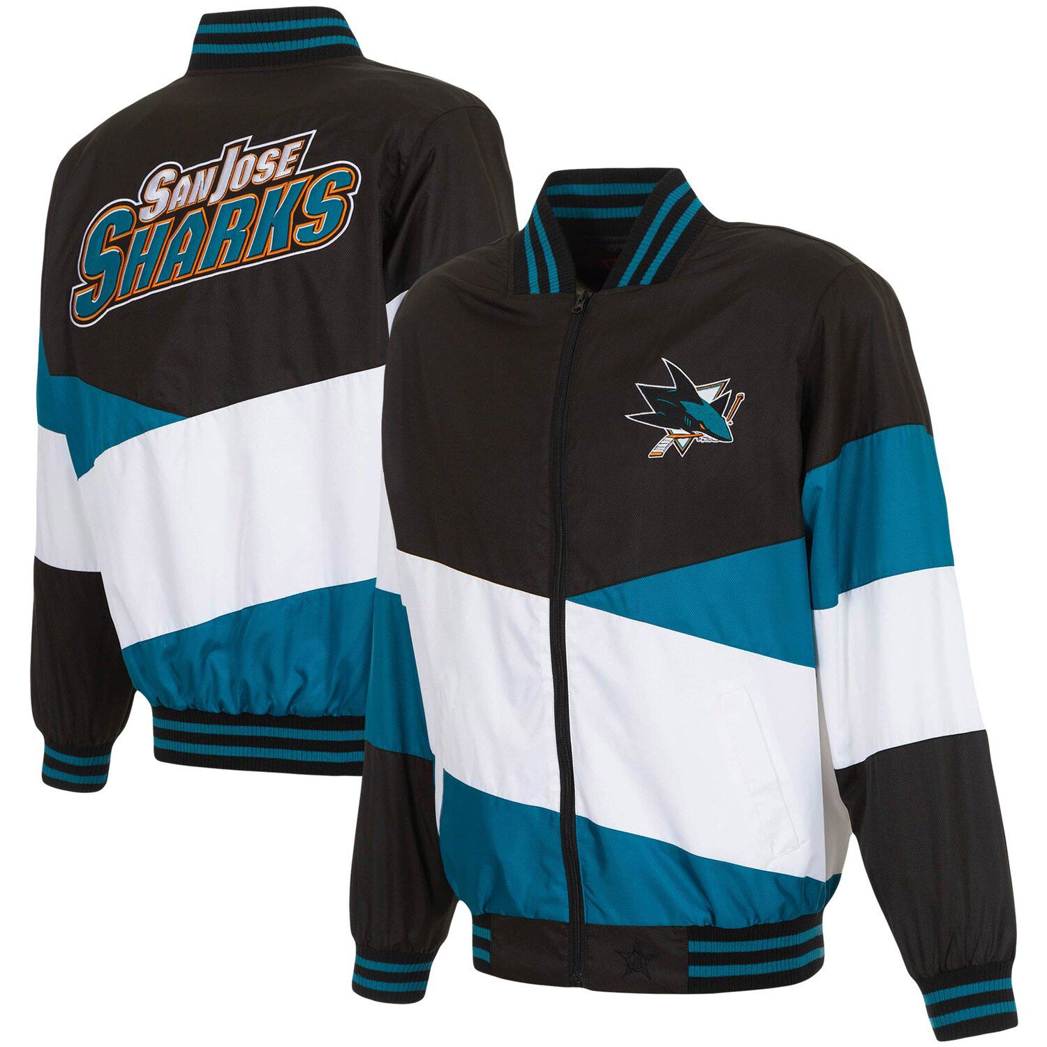 san jose sharks full zip hoodie