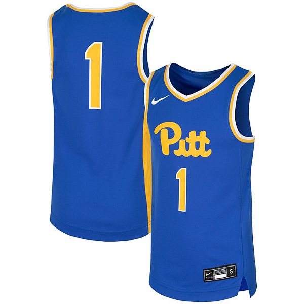 Youth ProSphere #1 White Pitt Panthers Basketball Jersey