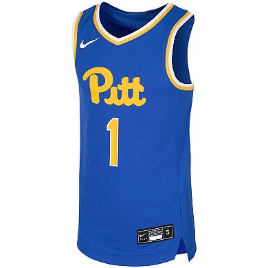 Youth Nike #1 Royal Pitt Panthers Replica Team Basketball Jersey