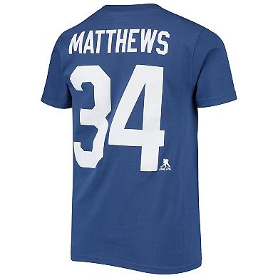 Youth Auston Matthews Blue Toronto Maple Leafs Player Name & Number T-Shirt