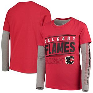 Youth Navy Gray Edmonton Oilers Binary 2 In 1 Long Sleeve Short Sleeve T Shirt Set - binary code red pants roblox