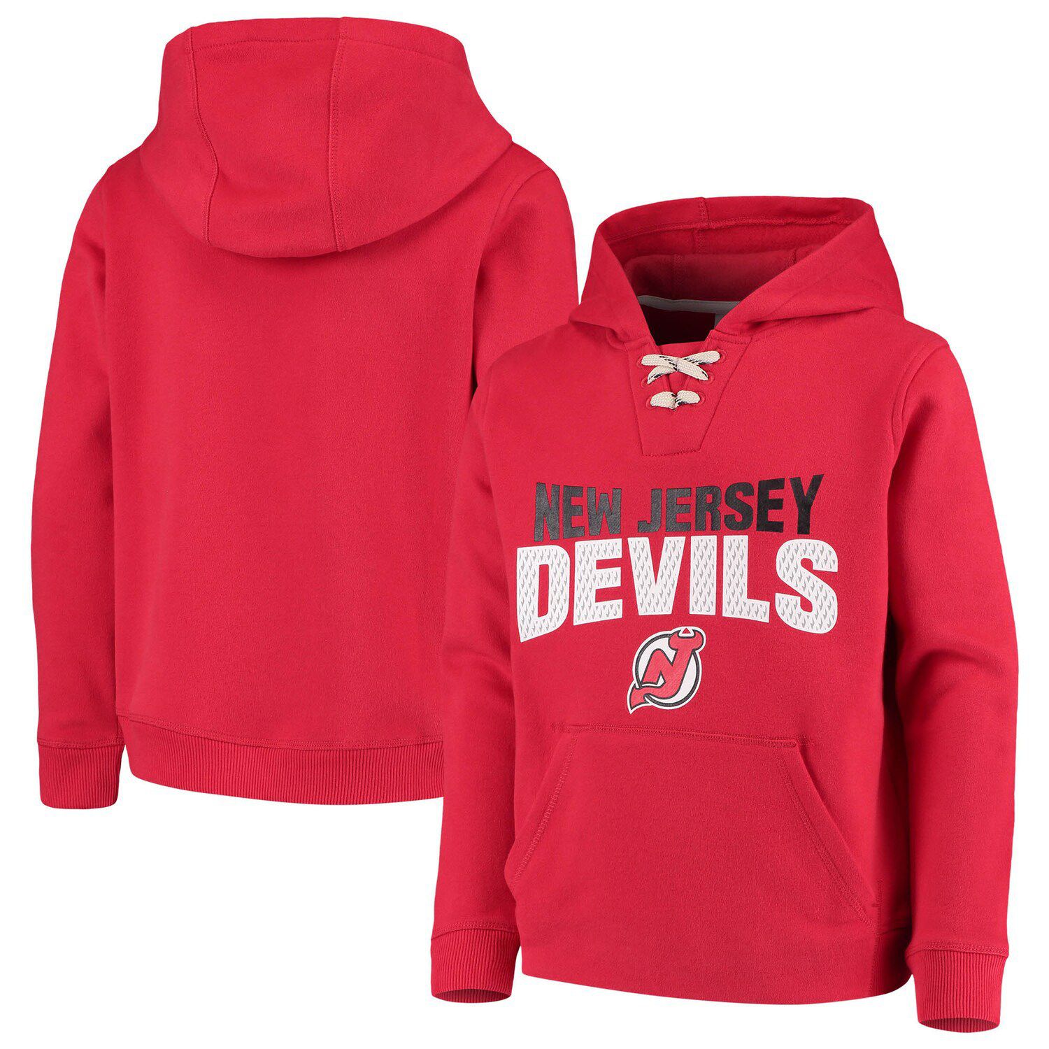 new jersey devils lace up hoodie