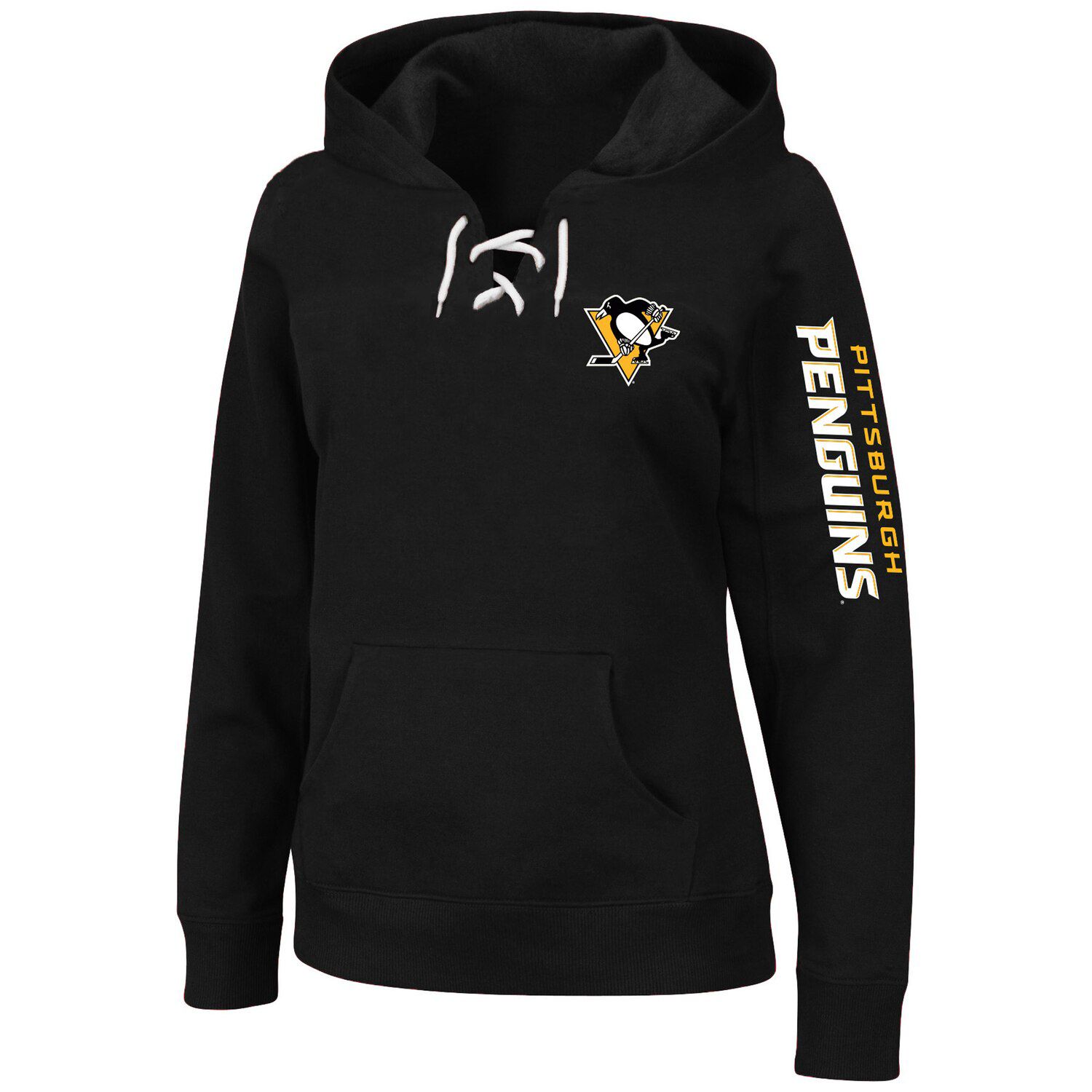 penguins lace up hoodie