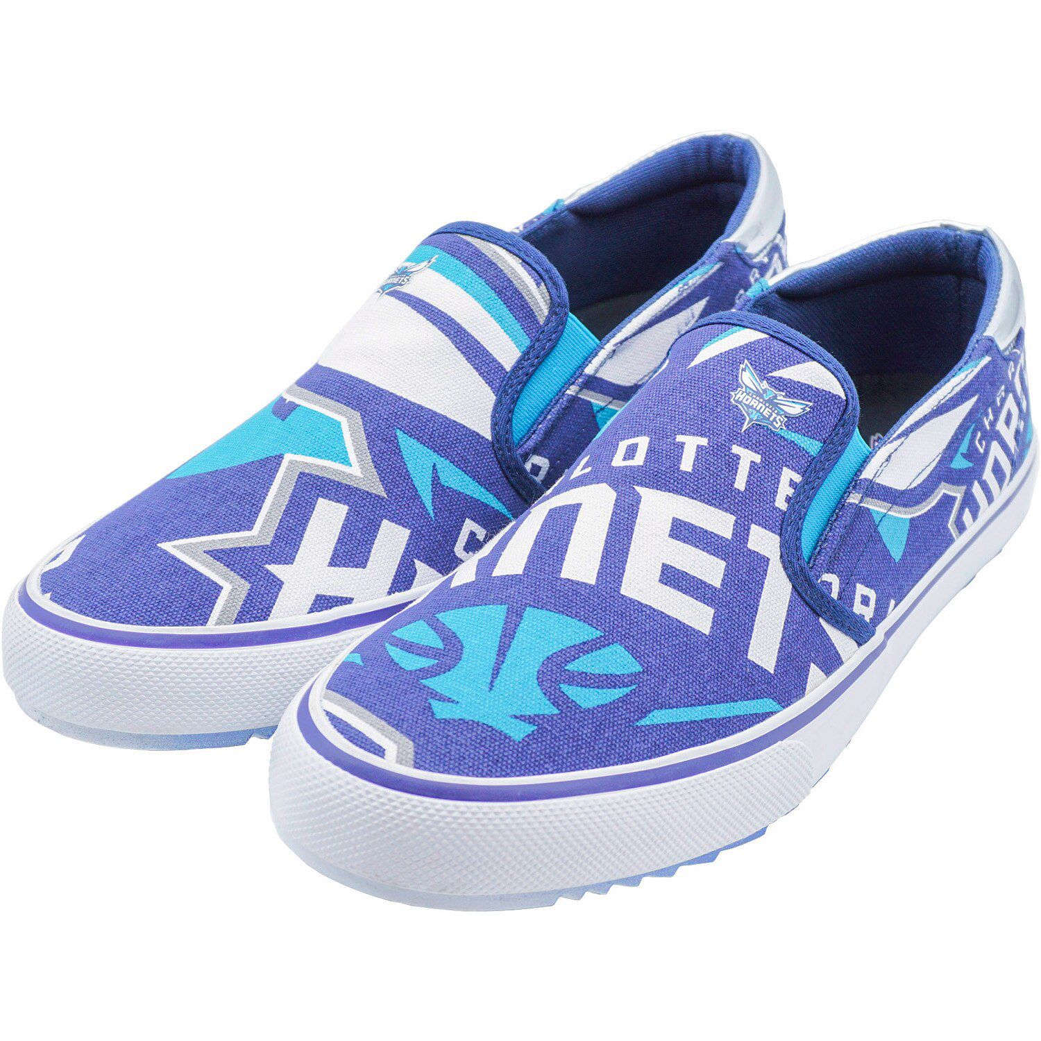 Teal Charlotte Hornets Slip-On Canvas Shoes