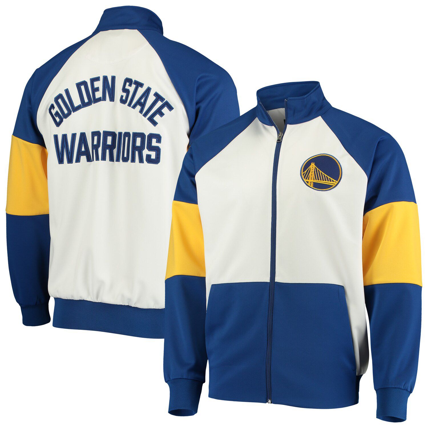 white golden state warriors jacket