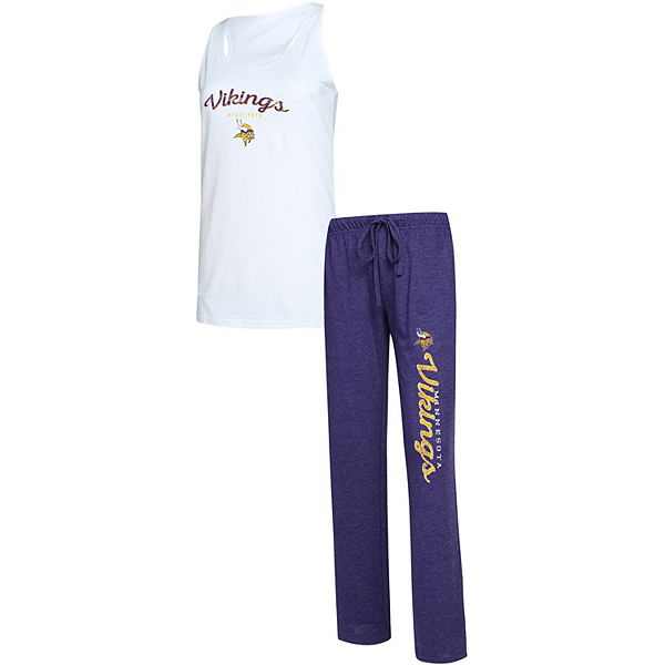 Minnesota Vikings Women's Plus Size Lodge Top & Pants Sleep Set - Purple