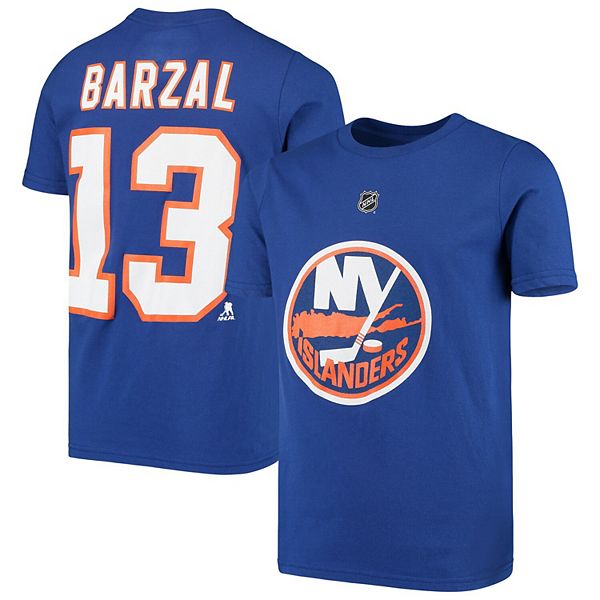 Youth Mathew Barzal Royal New York Islanders Player Name & Number T-Shirt