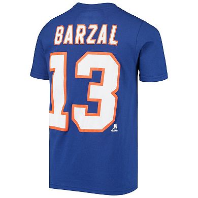 Youth Mathew Barzal Royal New York Islanders Player Name & Number T-Shirt