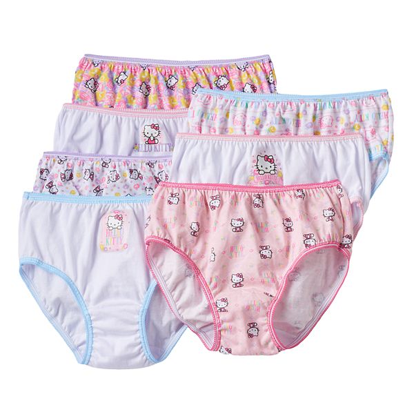 Hello Kitty Girls' 100% Combed Cotton Underwear 7pk and 10pk