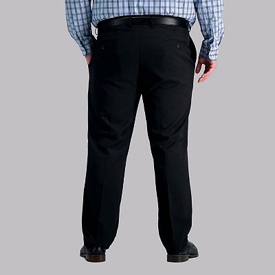 Big & Tall Haggar Premium Comfort Straight-Fit Flat-Front Dress Pants, Men's, Size: 50X29, Black