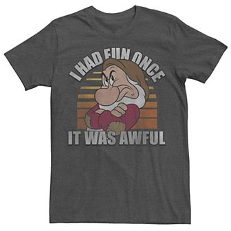 Men's Disney's Snow White Grumpy I Had Fun Once It Was Awful Tee