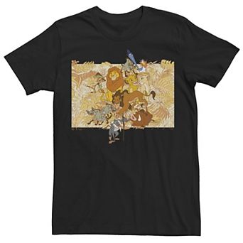 Disney's The Lion King Men's Tropical Retro Group Shot Tee