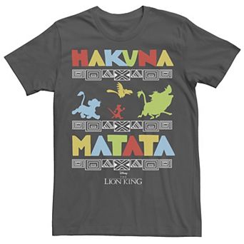 Disney's The Lion King Colorful Hakuna Matata Boho Poster Men's Tee