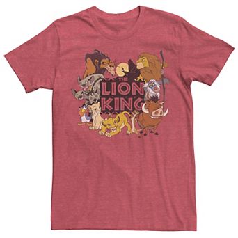 Disney's Lion King Distressed Main Cast Logo Men's Tee
