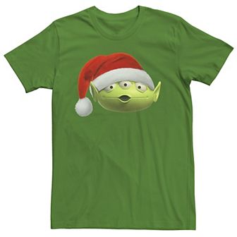 Men's Disney / Pixar Toy Story Alien Head Shot Santa Hat Tee