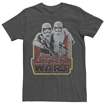 Men's Star Wars Stormtrooper Action Pose Portrait Logo Tee