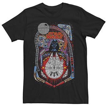 Men's Star Wars Darth Vader Pinball Retro Poster Tee