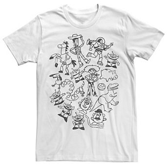 Disney / Pixar's Toy Story Men's Group Doodles Tee