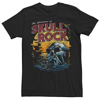 Men's Disney's Peter Pan Skull Rock Vintage Sunset Poster Tee