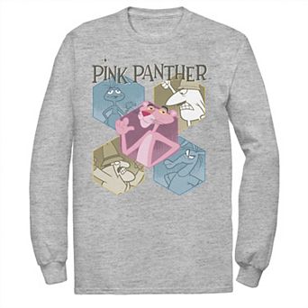 Men's Pink Panther Hexagonal Portraits Long Sleeve Graphic Tee