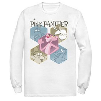 Men's Pink Panther Hexagonal Portraits Long Sleeve Graphic Tee