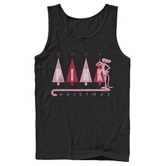Men's Pink Panther Pink Christmas Portrait Tank Top
