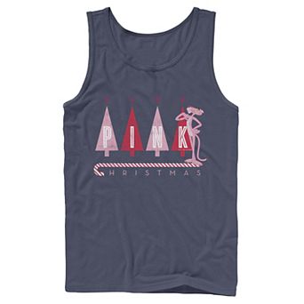 Men's Pink Panther Pink Christmas Portrait Tank Top
