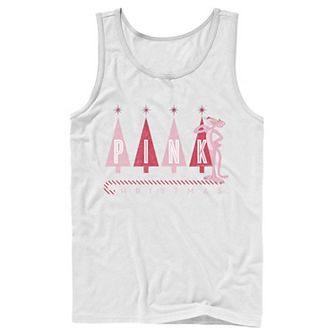 Men's Pink Panther Pink Christmas Portrait Tank Top